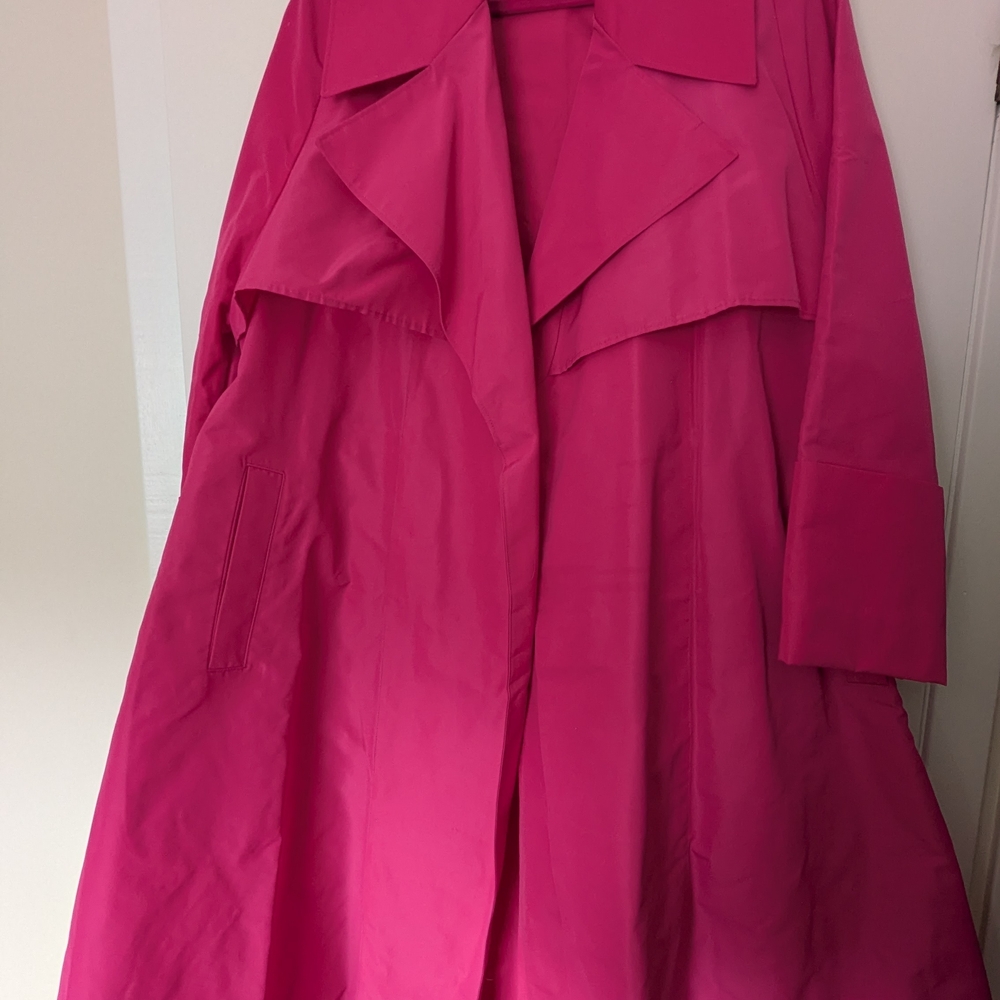 Vibrant Pink Trench Coat